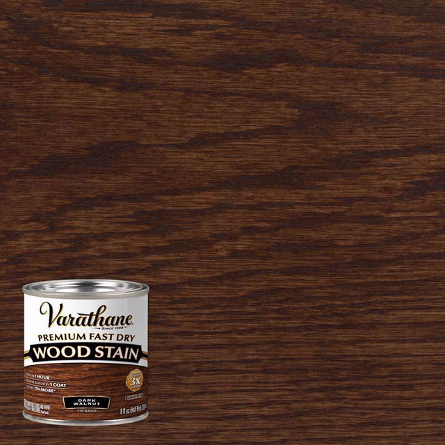 Varathane Premium Dark Walnut Oil-Based Fast Dry Wood Stain 0.5 pt
