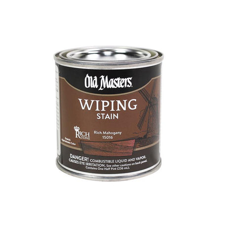 Old Masters Semi-Transparent Rich Mahogany Oil-Based Wiping Stain 0.5 pt