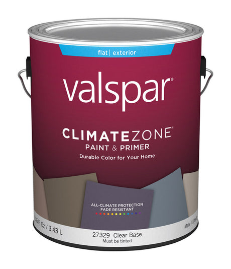 Valspar Climate Zone Flat Clear Base Paint and Primer Exterior 1 gal
