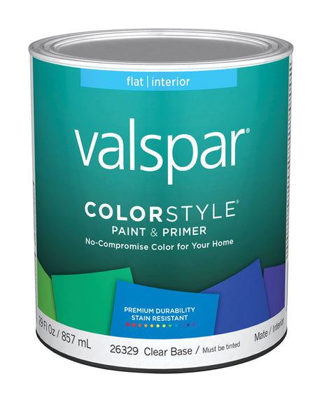 Valspar Color Style Flat Tintable Paint and Primer Interior 1 qt