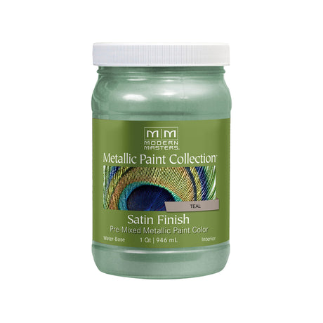 Modern Masters Shimmer Satin Teal Metallic Paint 1 qt
