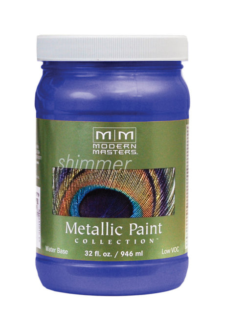 Modern Masters Shimmer Satin Venetian Blue Metallic Paint 1 qt