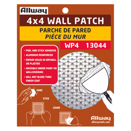 Allway 4 in. L X 4 in. W Fiberglass White Self Adhesive Drywall Mesh Patch