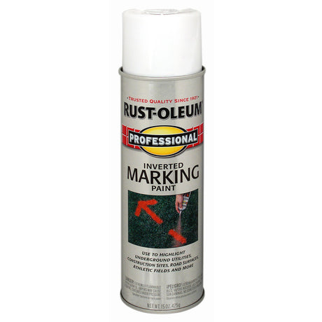 Rust-Oleum Professional White Inverted Marking Paint 15 oz
