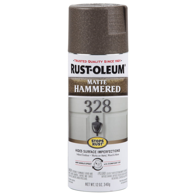 Rust-Oleum Hammered Matte Brown Spray Paint 12 oz
