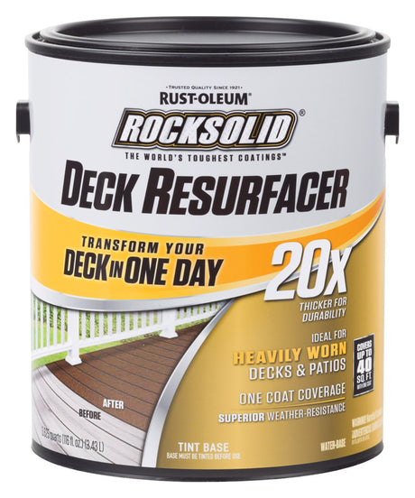 Rust-Oleum RockSolid Semi-Transparent Tintable Tint Base Water-Based Deck Resurfacer 1 gal