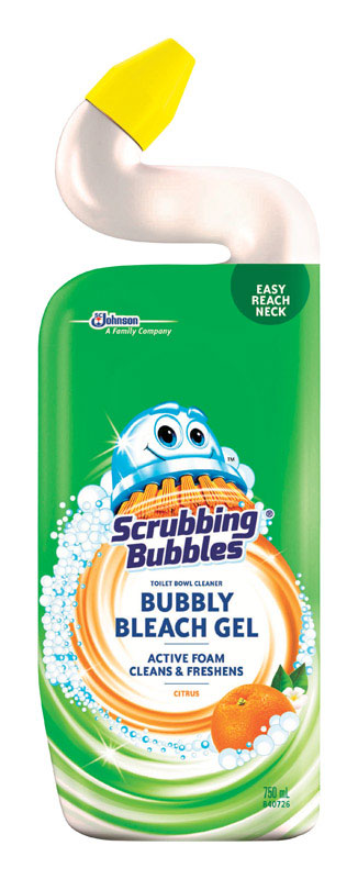 Scrubbing Bubbles Bubbly Bleach Gel Citrus Scent Toilet Bowl Cleaner 24 oz Gel