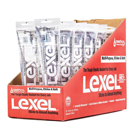 Sashco Lexel Clear Synthetic Rubber All Purpose Caulk 5 oz