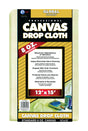 Premier GlobalGuard 12 ft. W X 15 ft. L 8 oz Professional Grade Canvas Drop Cloth 1 pk