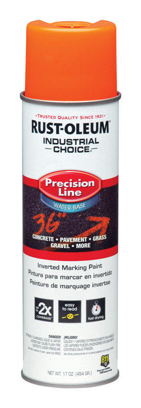 Rust-Oleum Industrial Choice Fluorescent Orange Inverted Marking Paint 17 oz