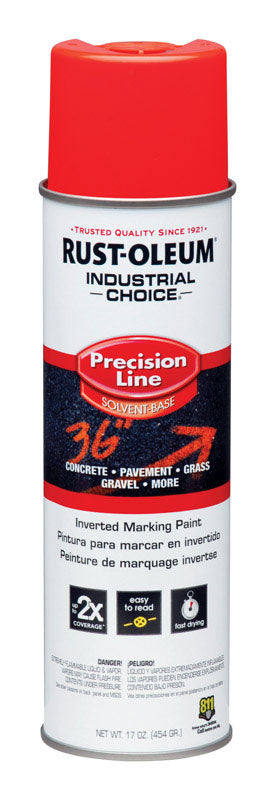 Rust-Oleum Industrial Choice Fluorescent Red-Orange Inverted Marking Paint 17 oz