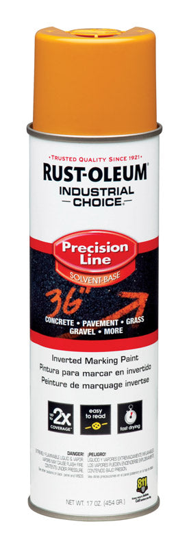 Rust-Oleum Industrial Choice Caution Yellow Inverted Marking Paint 17 oz
