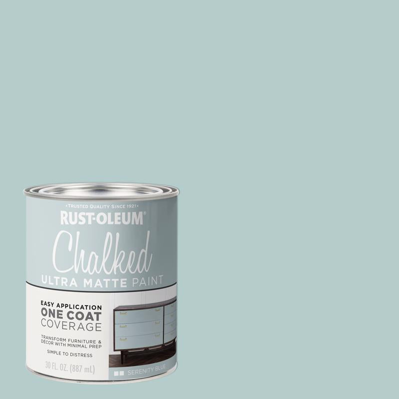Rust-Oleum Chalked Matte Serenity Blue Water-Based Acrylic Chalk Paint 30 oz