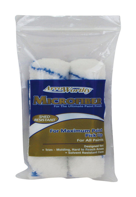 ArroWorthy Microfiber 6.5 in. W X 3/8 in. Mini Paint Roller Cover 2 pk