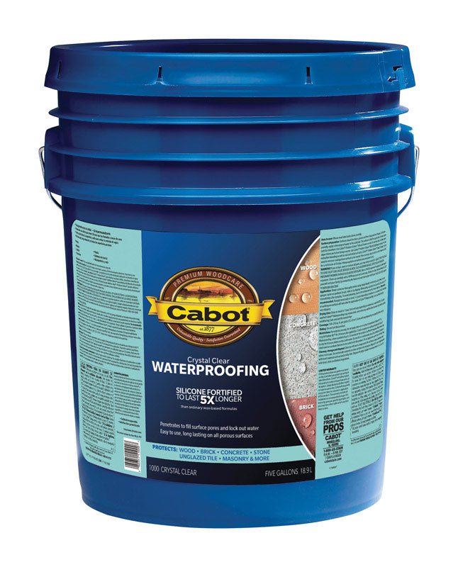 Cabot Crystal Clear Water-Based Acrylic Waterproofing Paint 5 gal