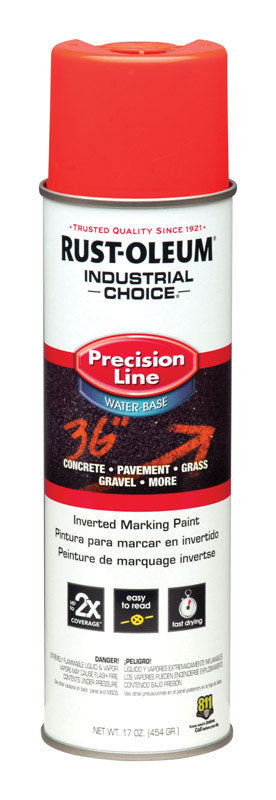 Rust-Oleum Industrial Choice Fluorescent Red-Orange Inverted Marking Paint 17 oz