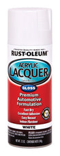 Rust-Oleum Automotive Lacquer Gloss White Acrylic Lacquer Spray Paint 12 oz