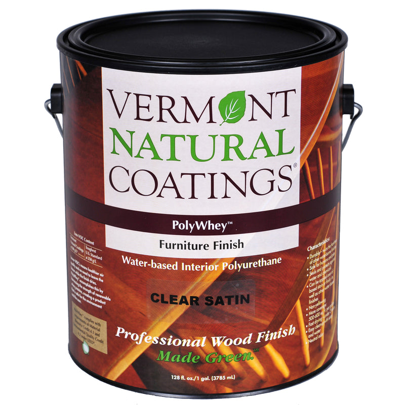 Vermont Natural Coatings PolyWhey Satin Clear Water-Based Furniture Finish 1 gal