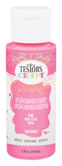 Testors Fluorescent Pink Water-Based Craft Paint Interior 2 oz