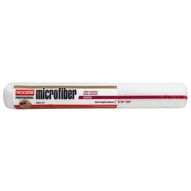 Wooster Microfiber 18 in. W X 9/16 in. Paint Roller Cover 1 pk