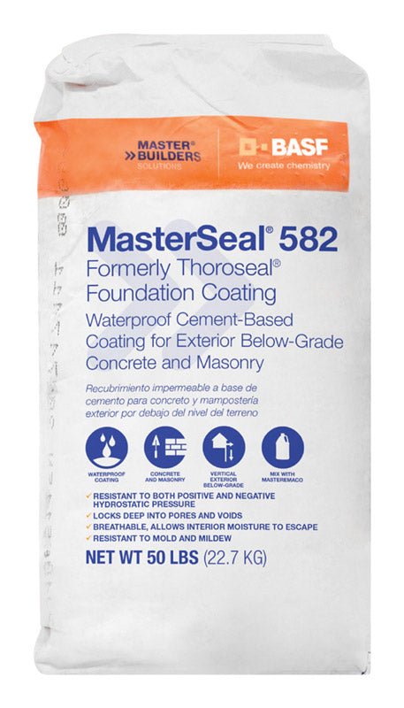 BASF MasterSeal 582 Gray Cement-Based Foundation Coating 50 lb
