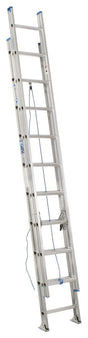 Werner 20 ft. H Aluminum Extension Ladder Type I 250 lb. capacity