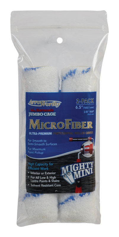 ArroWorthy Microfiber 6.5 in. W X 3/8 in. Jumbo Paint Roller Cover 2 pk