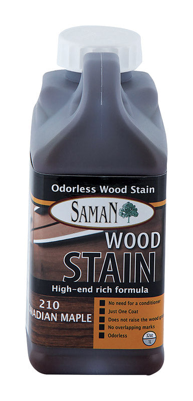 Saman Semi-Transparent Canadian Maple Water-Based Wood Stain 32 oz