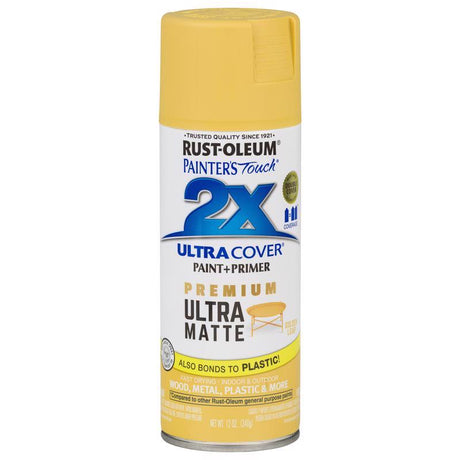 Rust-Oleum Painter's Touch 2X Ultra Cover Matte Golden Leaf Paint+Primer Spray Paint 12 oz