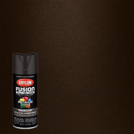 Krylon Fusion All-In-One Metallic Oil Rubbed Bronze Paint+Primer Spray Paint 12 oz