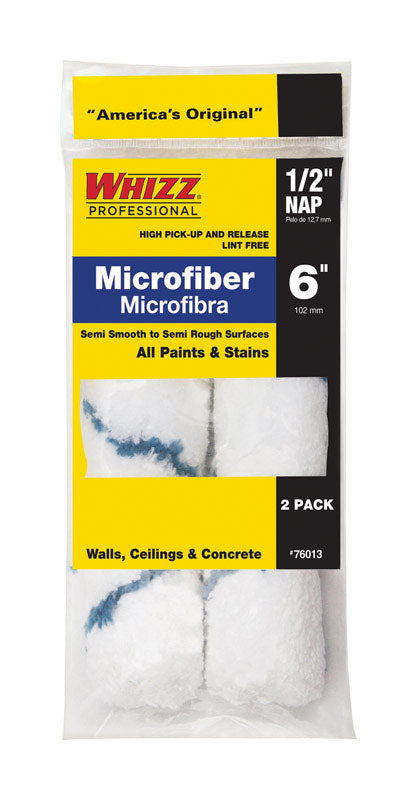 Whizz Xtrasorb Microfiber 6 in. W X 1/2 in. Mini Paint Roller Cover 2 pk