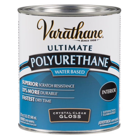 Varathane Ultimate Gloss Crystal Clear Water-Based Polyurethane 1 qt