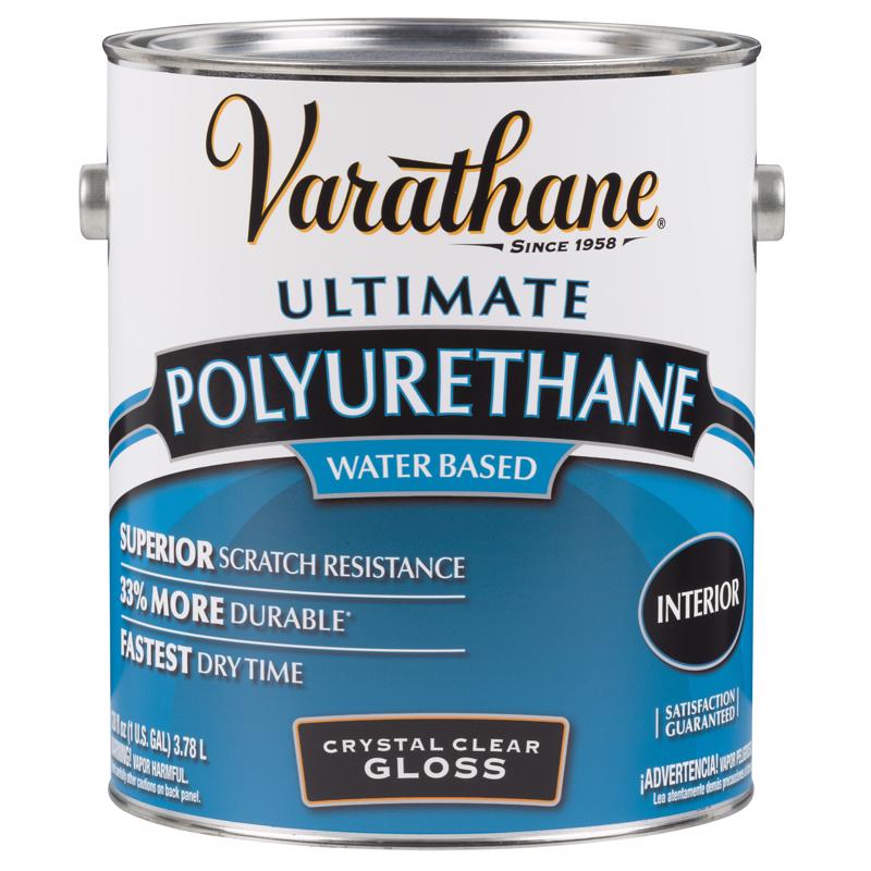 Varathane Ultimate Gloss Crystal Clear Water-Based Polyurethane 1 gal