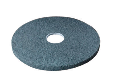 3M Scotch-Brite 17 in. D Non-Woven Natural/Polyester Fiber Floor Pad Blue