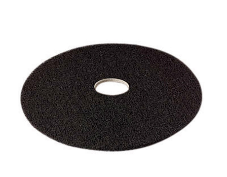 3M 17 in. D Non-Woven Natural/Polyester Fiber Floor Polishing Pad Black