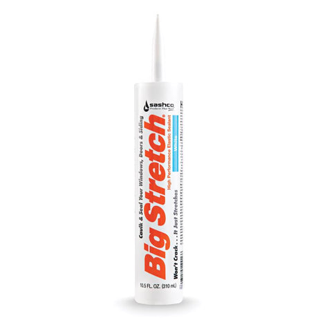 Sashco Big Stretch White Elastomeric Acrylic Latex Door/Siding/ Window Caulk 10.5 oz