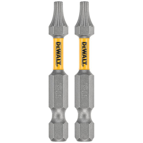 DeWalt Max Fit Torx T15 X 2 in. L Power Bit S2 Tool Steel 2 pc