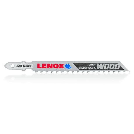 Lenox 4 in. Bi-Metal T-Shank Nail-Embedded Wood Jig Saw Blade 6 TPI 3 pk
