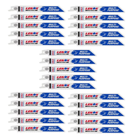 LENOX MULTIWOLF 6 in. Bi-Metal WAVE EDGE Reciprocating Saw Blade 10 TPI 25 pk