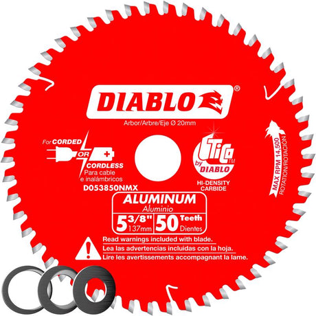 Diablo 5-3/8 in. D X 20 mm TiCo Hi-Density Carbide Circular Saw Blade 50 teeth 1 pk