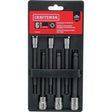 Craftsman 1/4 and 3/8 in. drive SAE 6 Point Long Ball Hex Bit Socket Set 6 pc