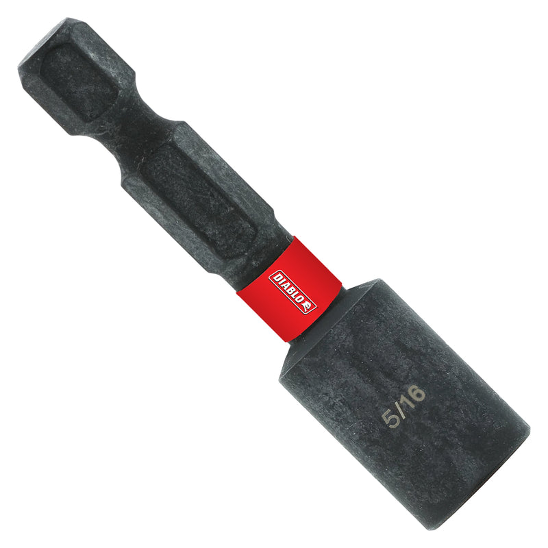 Diablo 5/16 in. X 1-7/8 in. L Black Oxide Magnetic Nut Setter 1 pc