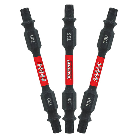 Diablo Torx 2-1/2 in. L Double-Ended Screwdriver Bit Set Black Oxide 3 pc