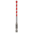 Milwaukee Shockwave 3/16 in. X 4 in. L Carbide Hammer Drill Bit Hex Shank 1 pk