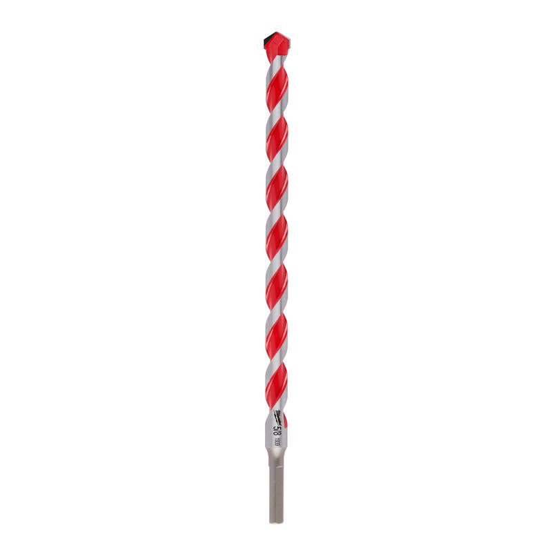 Milwaukee 5/8 in. X 12 in. L Carbide Hammer Drill Bit 3-Flat Shank 1 pk