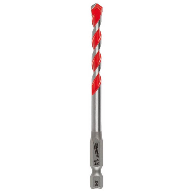 Milwaukee Shockwave 1/4 in. X 4 in. L Carbide Hammer Drill Bit Hex Shank 1 pk