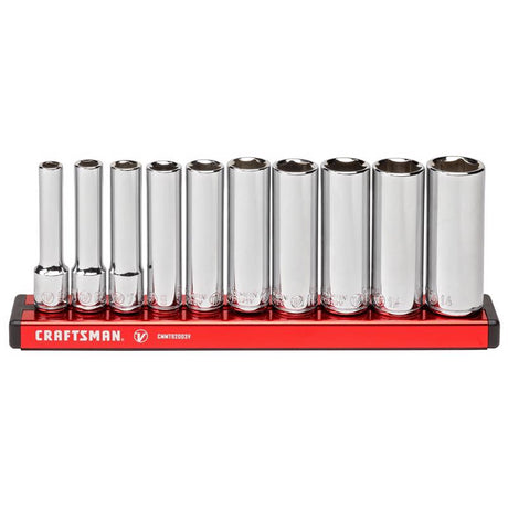 Craftsman V-Series 1/4 in. drive Metric 6 Point Deep Socket Set 10 pc