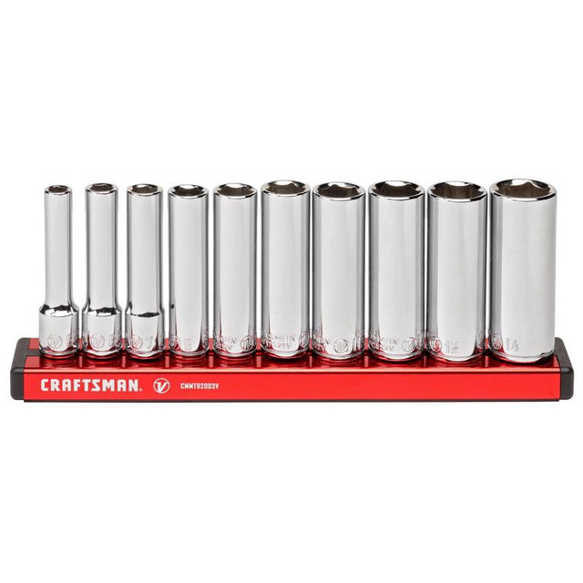 Craftsman V-Series 1/4 in. drive Metric 6 Point Deep Socket Set 10 pc