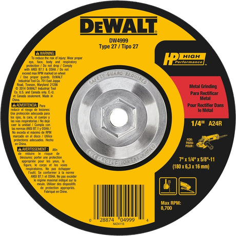 DeWalt 7 M D X 5/8-11 in. Fiberglass Cut-Off Wheel