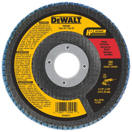 DeWalt 4-1/2 in. D X 7/8 in. Zirconia Flap Disc Cut-Off Wheel